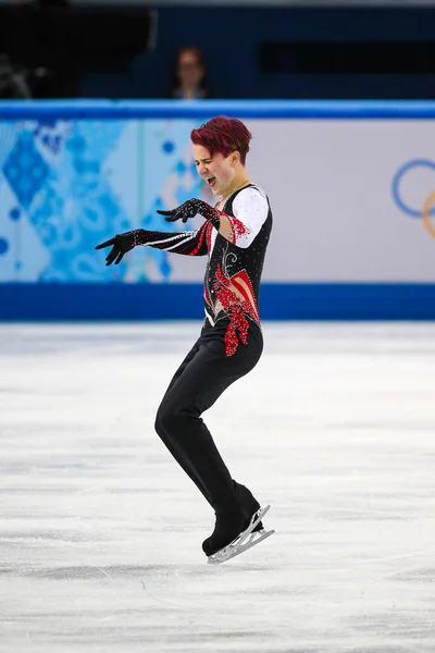 Kunstschaatsen. mannen vrije schaatsen — Stockfoto