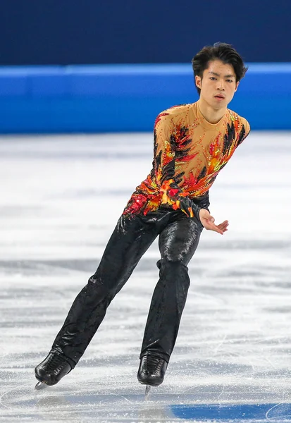 Patinação artística. Homens patinagem livre — Fotografia de Stock