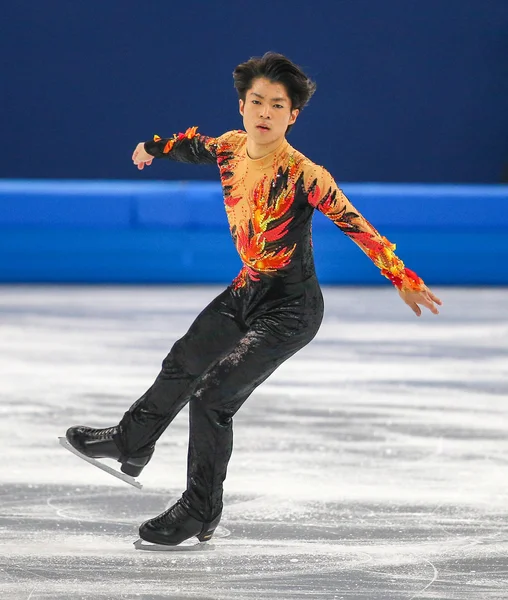 Patinaje artístico. Hombres patinaje libre — Foto de Stock