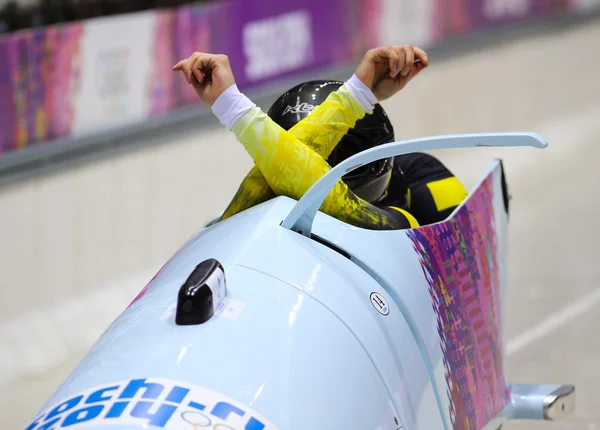 Two-man bobsleigh heat — Stock Photo, Image