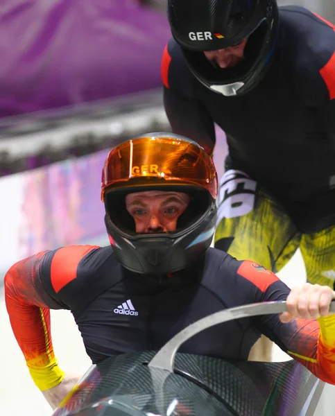 Două-om bobsleigh căldură — Fotografie, imagine de stoc