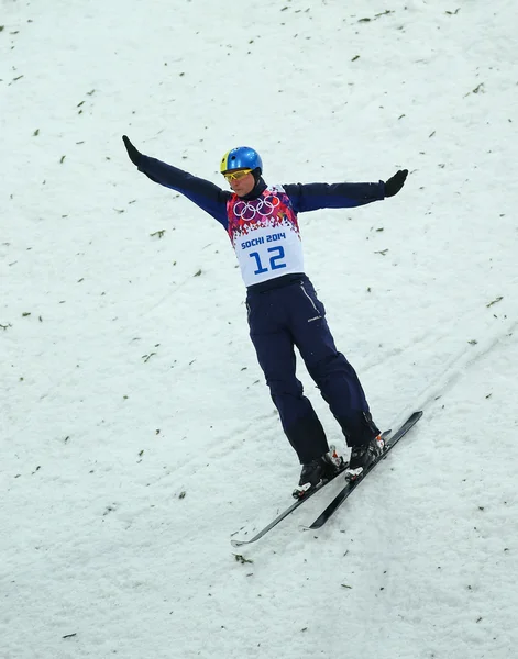 Freestyle Skiing. Men's Aerials Qualification — Stock Photo, Image