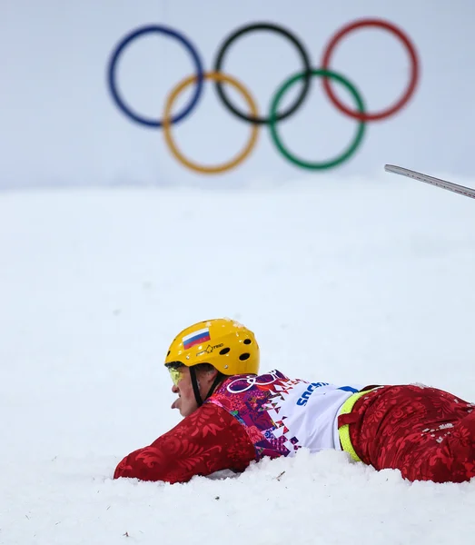 Sci freestyle. Aerials Qualificazione maschile — Foto Stock