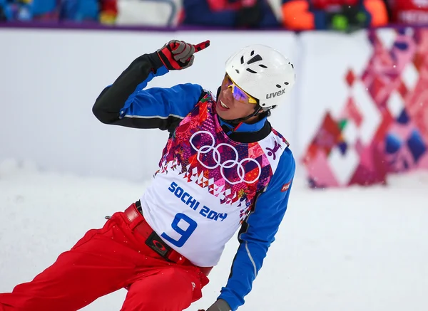 Freestyle-Skiing. Qualifikation für Männer-Luftgewehr — Stockfoto