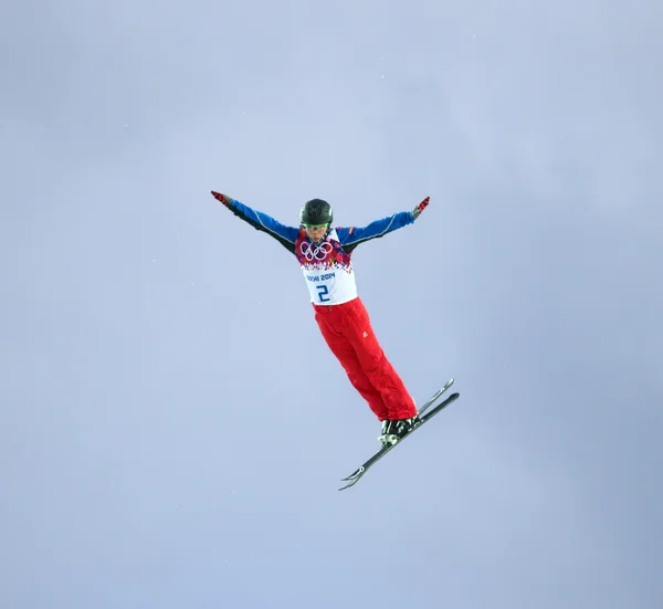 Freestyle Skiing. Men's Aerials Qualification — Stock Photo, Image