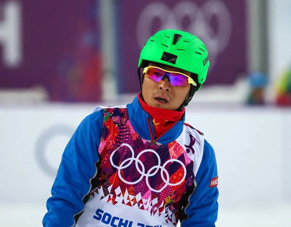 Freestyle-Skiing. Qualifikation für Männer-Luftgewehr — Stockfoto