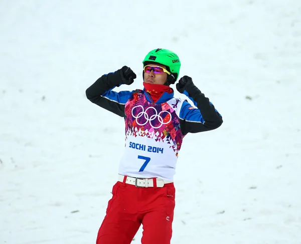 Freestyle skidåkning. Kvalspelet till antenner — Stockfoto