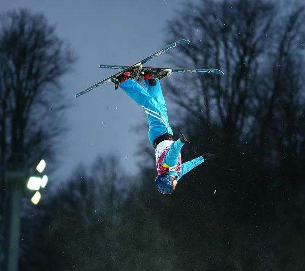 Freestyle Skiing. Men's Aerials Qualification — Stock Photo, Image