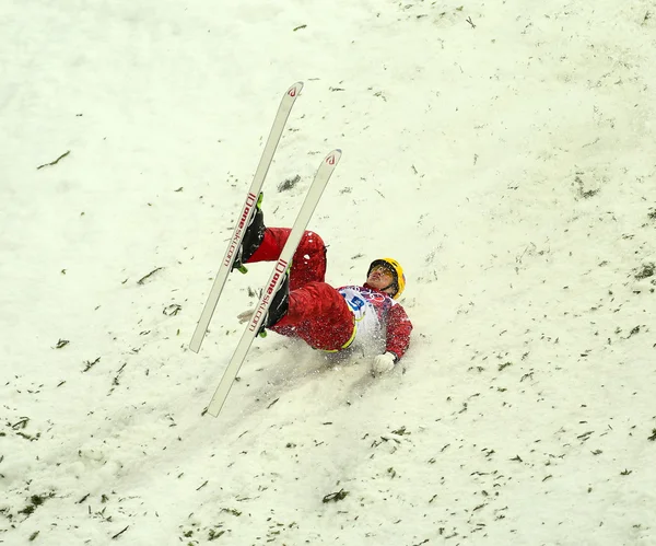 Sci freestyle. Aerials Qualificazione maschile — Foto Stock