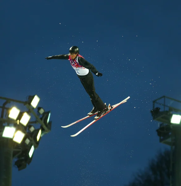 Freestyle Skiing. Men's Aerials Qualification — Stock Photo, Image