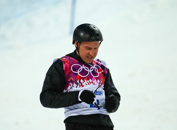 Freestyle Skiing. Men's Aerials Qualification — Stock Photo, Image