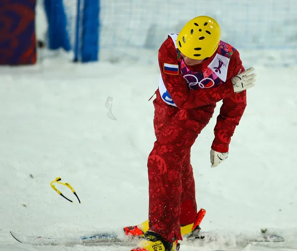 Vrije stijl skiën. mannen antennes definitieve — Stockfoto