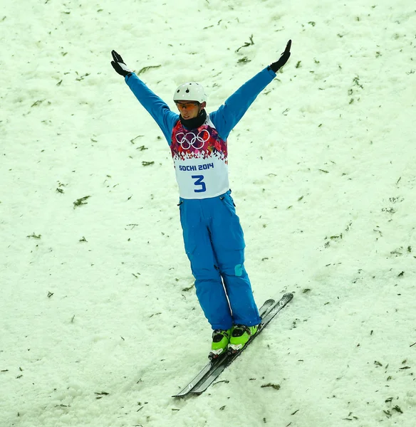 फ्रीस्टाइल स्कीइंग। पुरुषों के एरियल फाइनल — स्टॉक फ़ोटो, इमेज