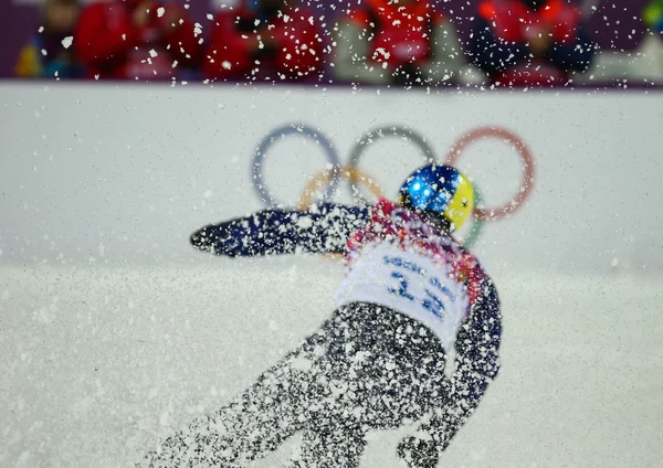 Freestyle Skiing. Men's Aerials Final — Stock Photo, Image