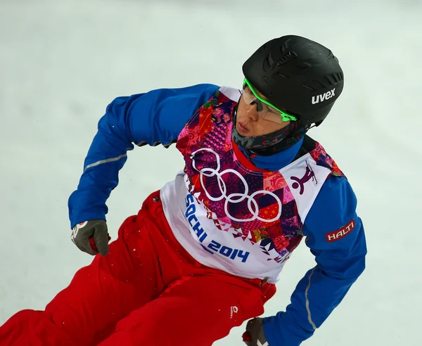 Schi liber. Finala Men 's Aerials — Fotografie, imagine de stoc