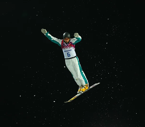 自由式滑雪空中技巧。最后男子空中技巧 — 图库照片