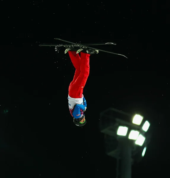 Vrije stijl skiën. mannen antennes definitieve — Stockfoto