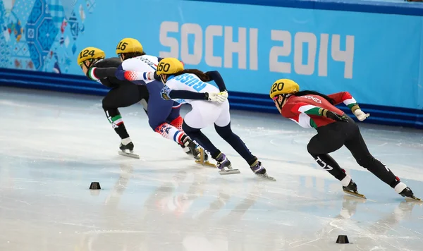 Ladies' 1000 m Heats Short Track Heats — Stock Photo, Image