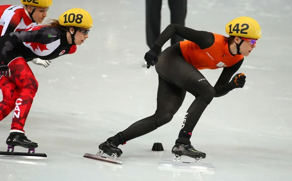 Ladies' 1000 m series shorttrack reeksen — Stockfoto