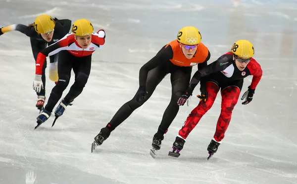 Ladies' 1000 m Heats Short Track Heats — Stock Photo, Image