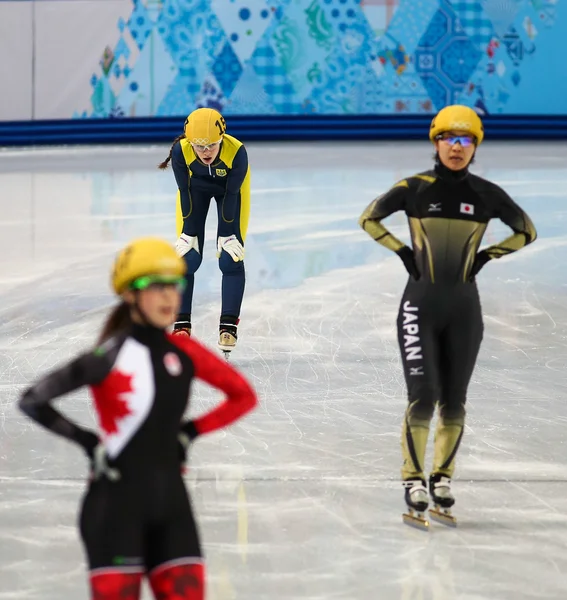 Ladies' 1000 m series shorttrack reeksen — Stockfoto