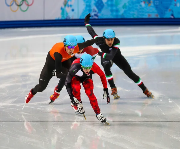 500 m Short Track Heats Masculinos — Fotografia de Stock