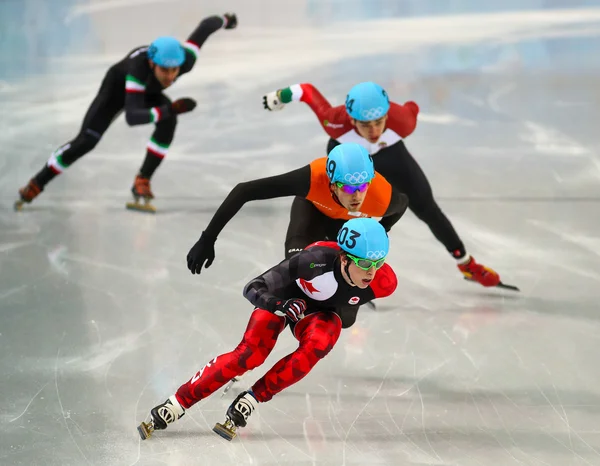 남자의 500 m 쇼트 트랙이 열 — 스톡 사진