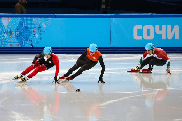 Hombres 500 m Pista Corta Calentamientos — Foto de Stock