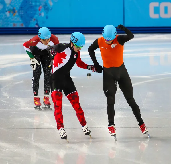 Men's 500 m Short Track Heats — Stock Photo, Image