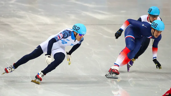 Hombres 500 m Pista Corta Calentamientos — Foto de Stock