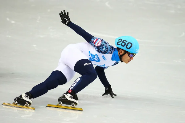 Men's 500 m Short Track Heats — Stock Photo, Image