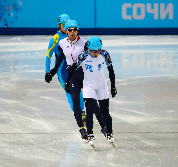 Hombres 500 m Pista Corta Calentamientos — Foto de Stock