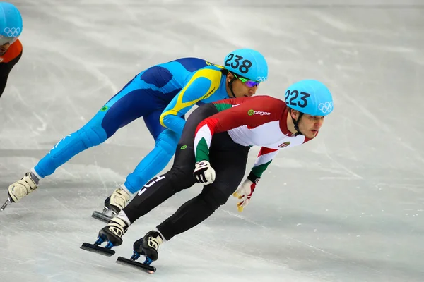 Hombres 500 m Pista Corta Calentamientos —  Fotos de Stock