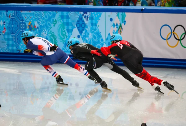 Men's 500 m Short Track Heats — Stock Photo, Image