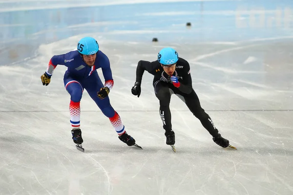 Herrarnas 500 m kort spår värmer — Stockfoto