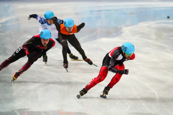 Men's 500 m Short Track Heats — Stock Photo, Image