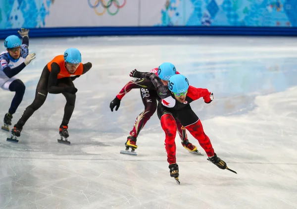 500 m Short Track Heats Masculinos — Fotografia de Stock