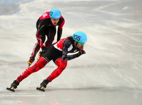 Hombres 500 m Pista Corta Calentamientos — Foto de Stock