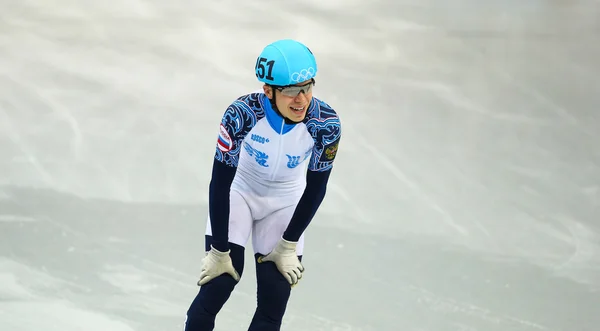 Men's 500 m Short Track Heats — Stock Photo, Image