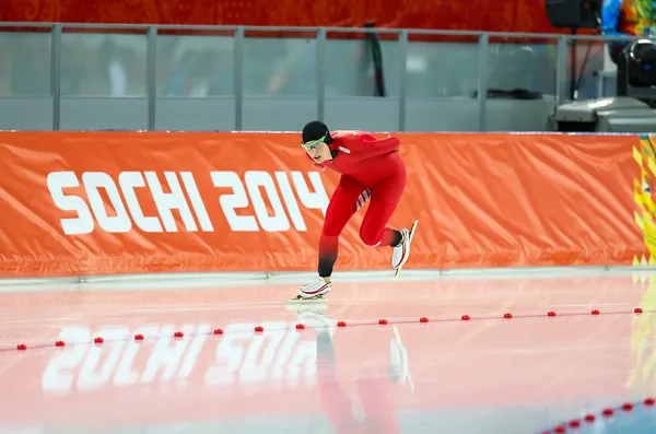 Patinação de velocidade. 5000 m de senhoras — Fotografia de Stock