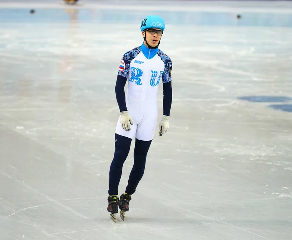 500 m Short Track Heats Masculinos — Fotografia de Stock