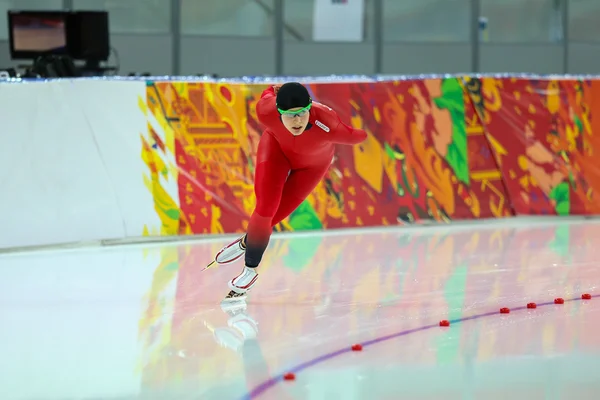 Patinação de velocidade. 5000 m de senhoras — Fotografia de Stock