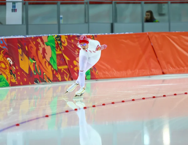 Patinação de velocidade. 5000 m de senhoras — Fotografia de Stock