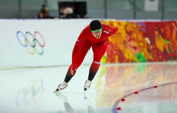 Patinação de velocidade. 5000 m de senhoras — Fotografia de Stock