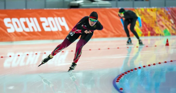 Hastighetsåkning på skridskor. damer 5000 m — Stockfoto