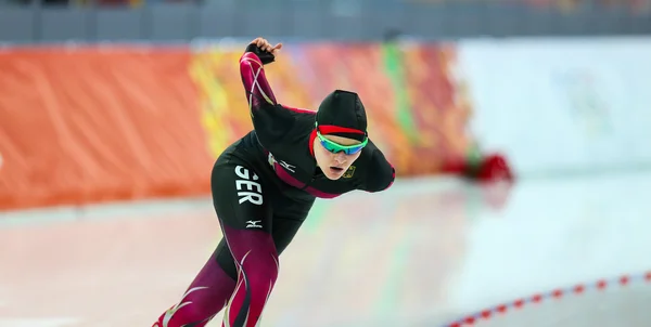 Eisschnelllauf. 5000 m der Damen — Stockfoto