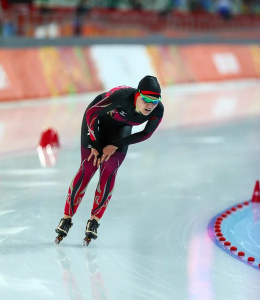 Eisschnelllauf. 5000 m der Damen — Stockfoto