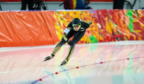 Eisschnelllauf. 5000 m der Damen — Stockfoto