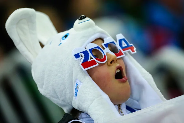 Supporters at Speed Skating. Ladies' 5000 m — Stock Photo, Image