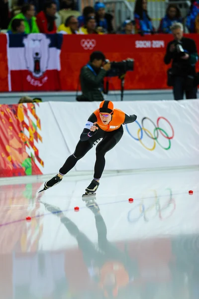 Schaatsen. Ladies' 5000 m — Stockfoto